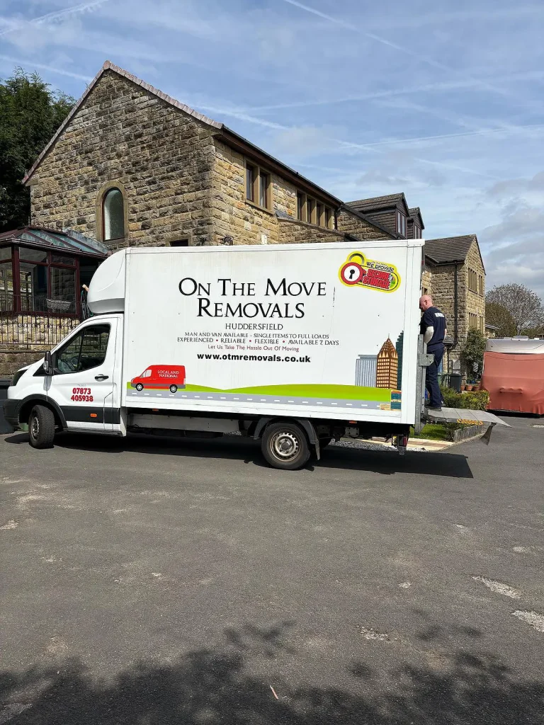 picture of shaun on the back of the otm removal van